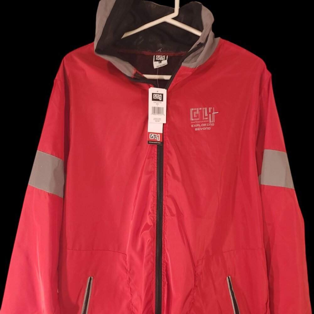 gtl4 windbreaker red jacket size large NWT